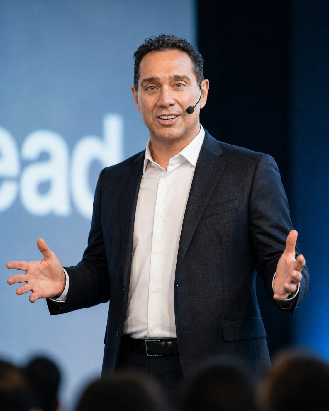 David Marco delivering a keynote address